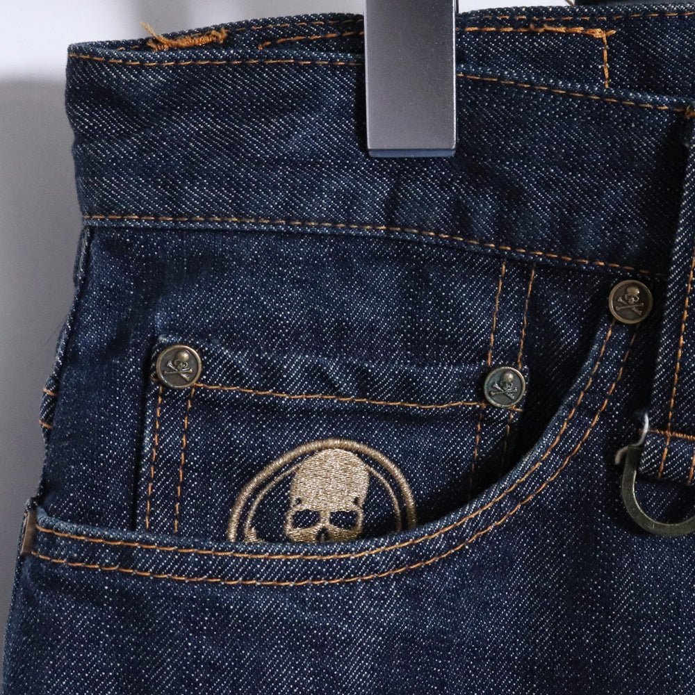 MASTERMIND JAPAN mindblow Skull Print Denim Jeans Size S