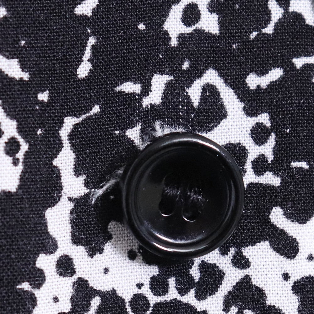 CELINE 19AW Splatter Print Viscose Shirt Black Size 42