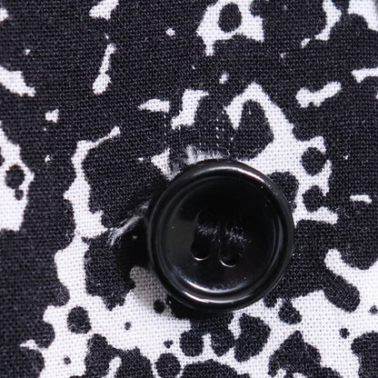 CELINE 19AW Splatter Print Viscose Shirt Black Size 42