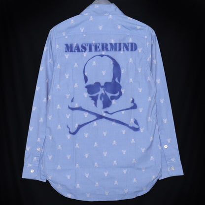 Mastermind Japan Identity Jacquard Skull Shirt Blue Size XS
