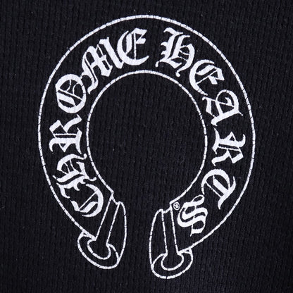 CHROME HEARTS Old Thermal Horseshoe Long Sleeve T-Shirt Black Size M