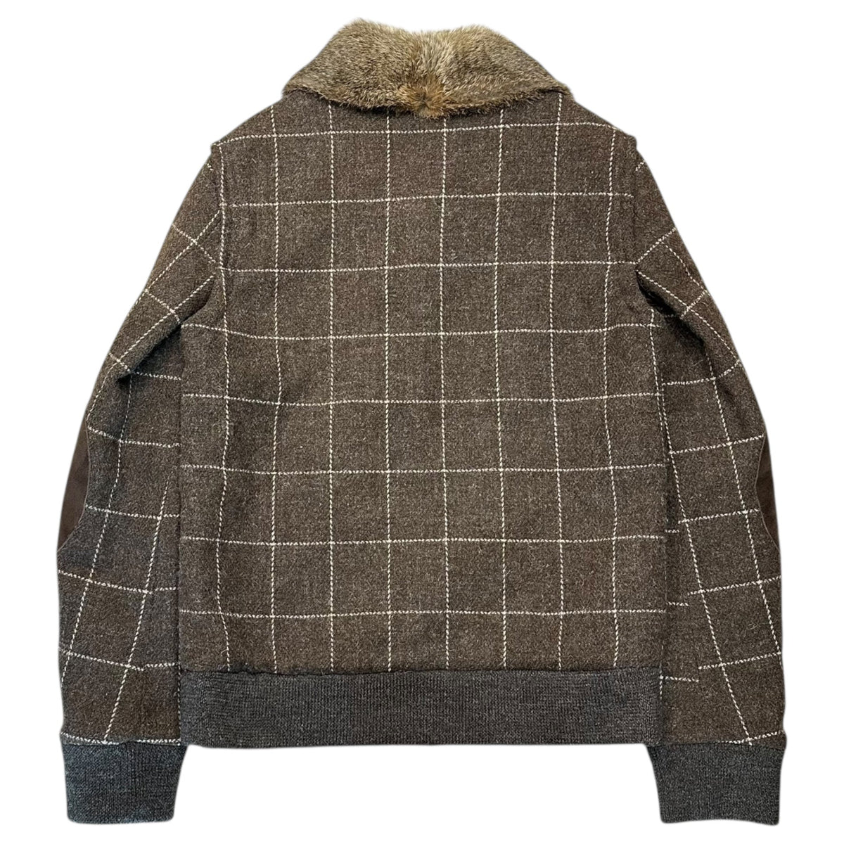 NUMBER (N)INE 02AW Rabbit Fur Trim Wool Jacket Size 3