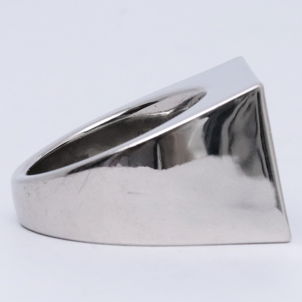 Dries Van Noten Silver Square Signet Ring Size US 9.5