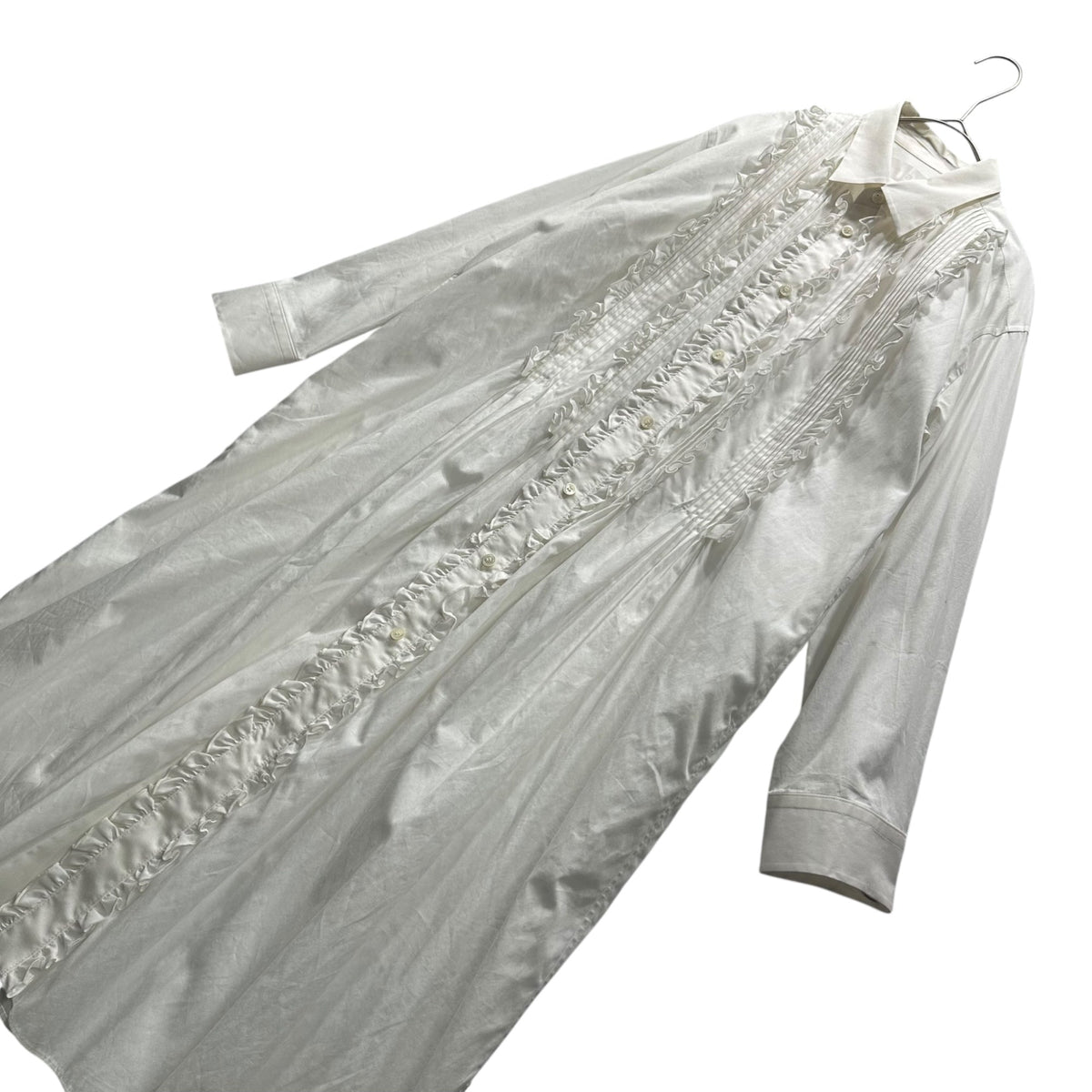 TAO 23SS Frill Shirt Dress White Size M