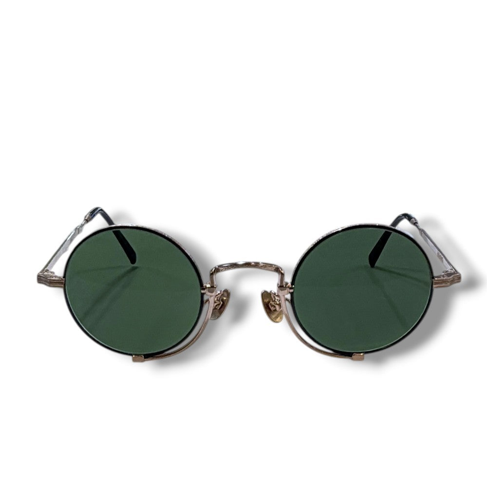MATSUDA EYEWEAR Green Metal Frame Round Sunglasses