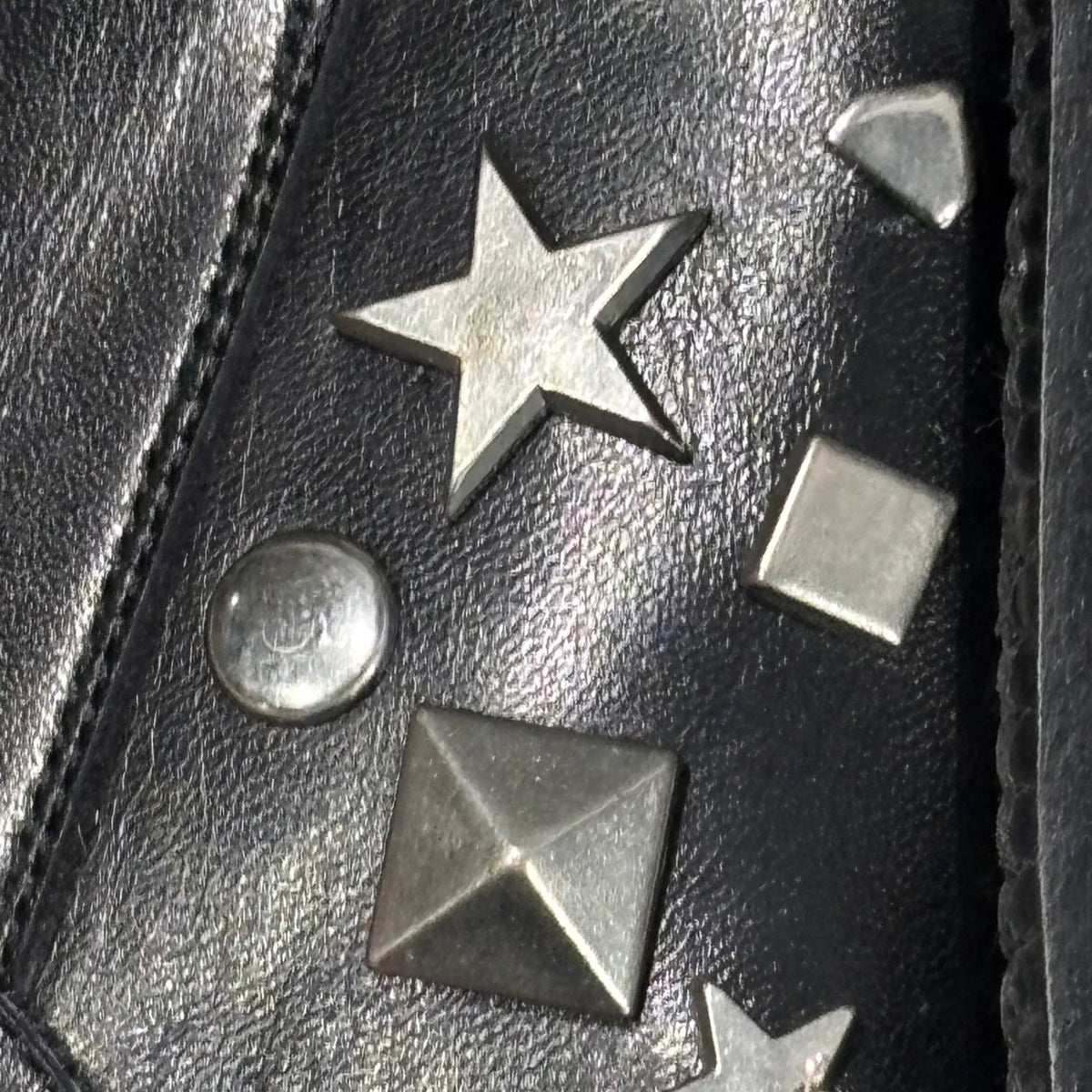 Mixed-Stud Leather Shoes x COMME des GARCONS Mixed-Stud Sneakers Black Size 22CM