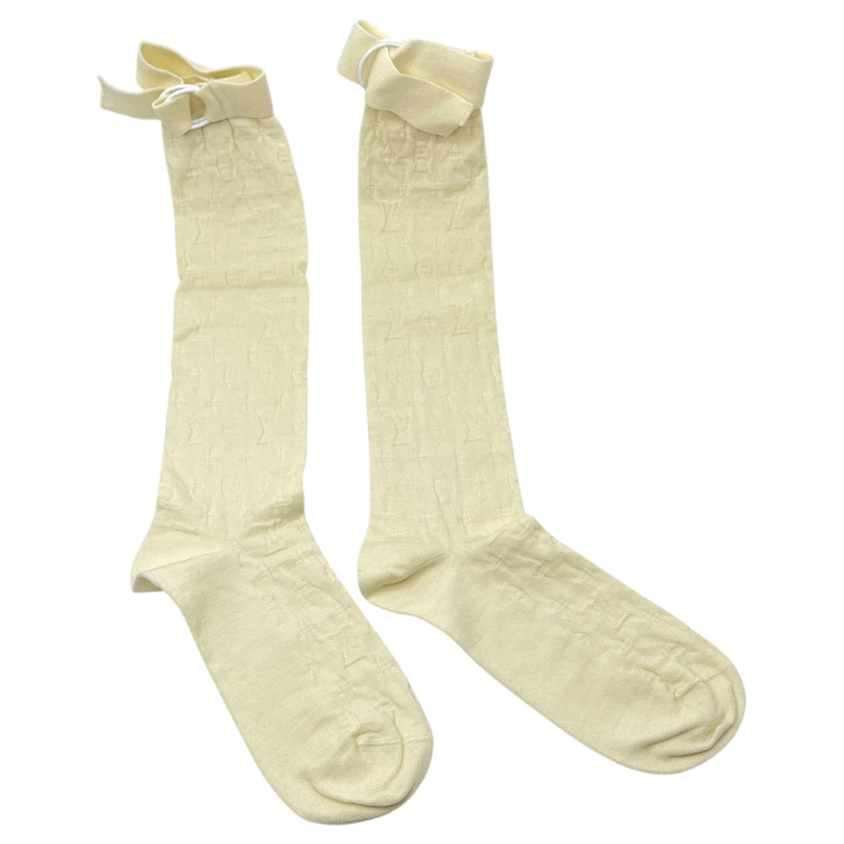 LOUIS VUITTON Monogram Socks Ivory