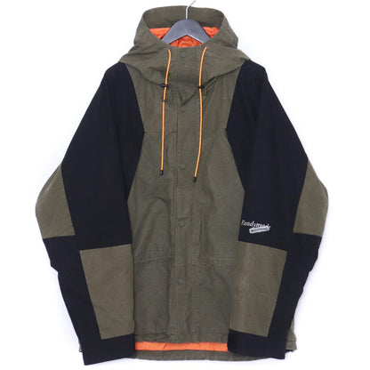 READY MADE 19SS 2TONE Mountain Parka Khaki Black Hoodie Size 2
