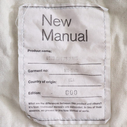 NEW MANUAL #033 LV 60s One-Washed Denim Jeans Size 31