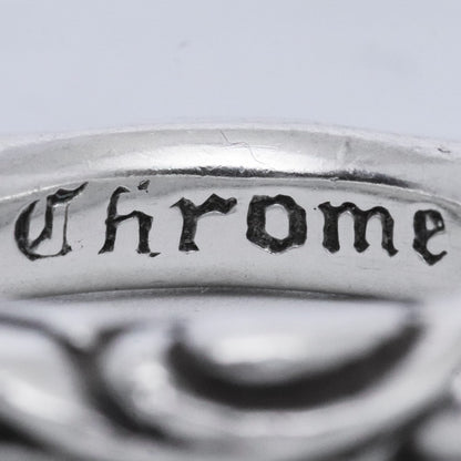 CHROME HEARTS SCRL Band Ring Silver Size JP 14