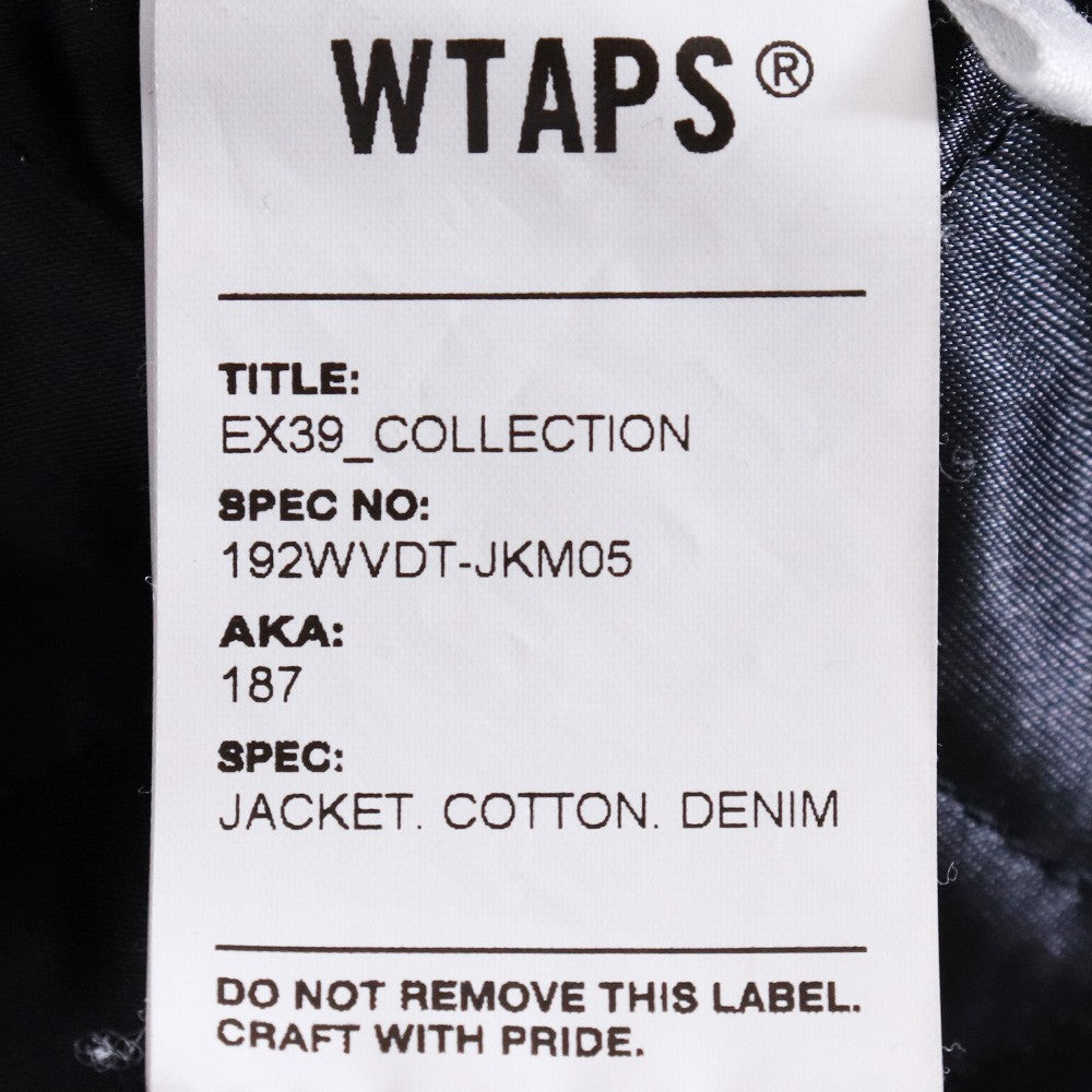 WTAPS COTTON DENIM Hooded Quilted Denim Jacket Black Size 1