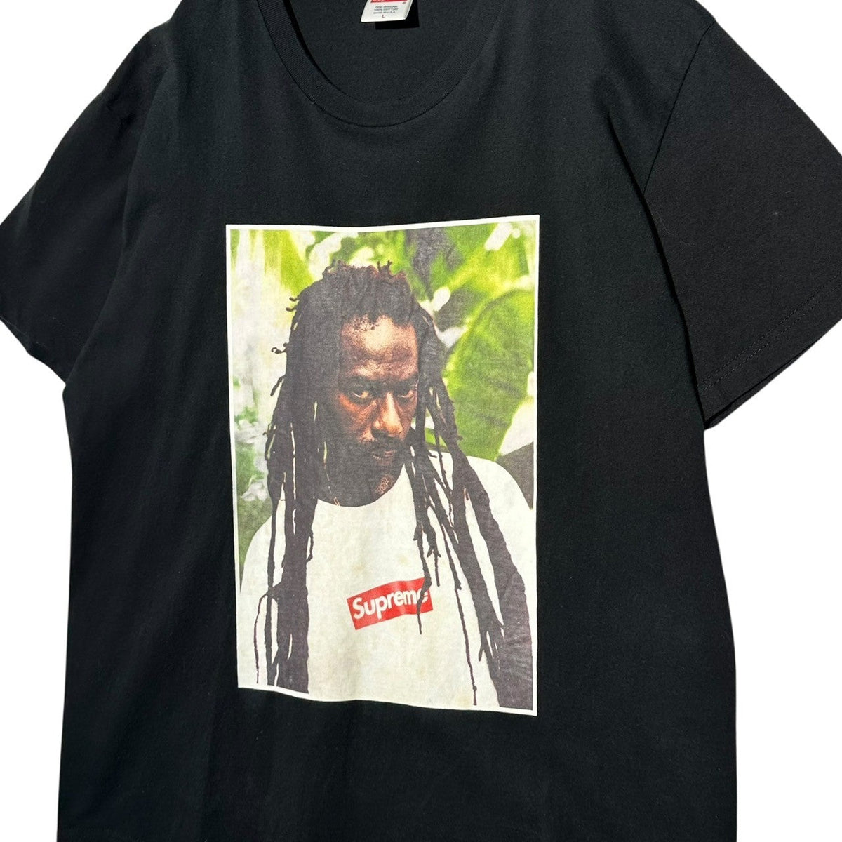 SUPREME 19SS Buju Banton Photo Print T-Shirt Black Size L