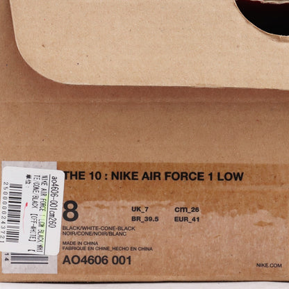 Off-White Nike The 10 Air Force 1 Black Sneakers Size 26cm