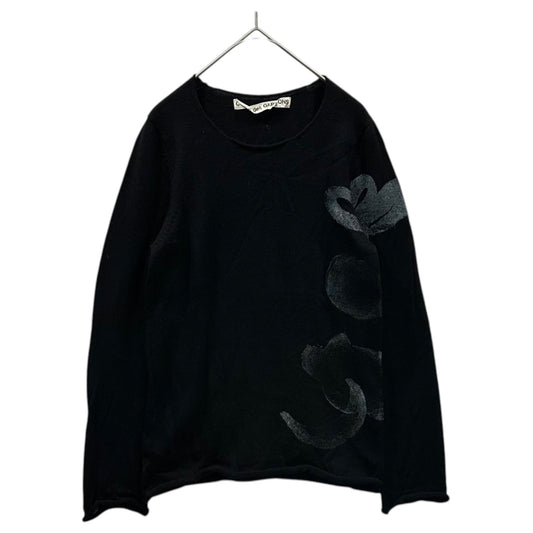 COMME des GARCONS 95AW Floral Wool Knit Sweater Size FREE