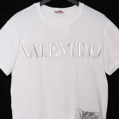 VALENTINO Embossed Logo Pocket T-Shirt White Size M