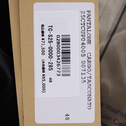 TEN C 25SS Cotton Gabardine Army Cargo Pants Black Size 48
