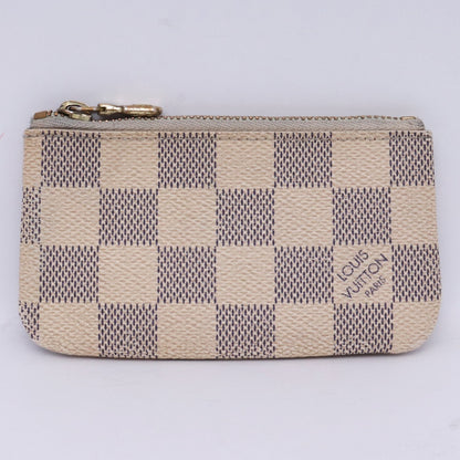 LOUIS VUITTON Pochette Clé Damier Azur Case Beige Size F
