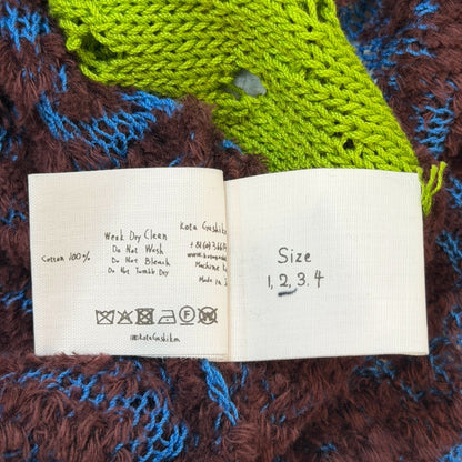 KOTA GUSHIKEN 26SS Collaged Knit Sweater Green Size 2
