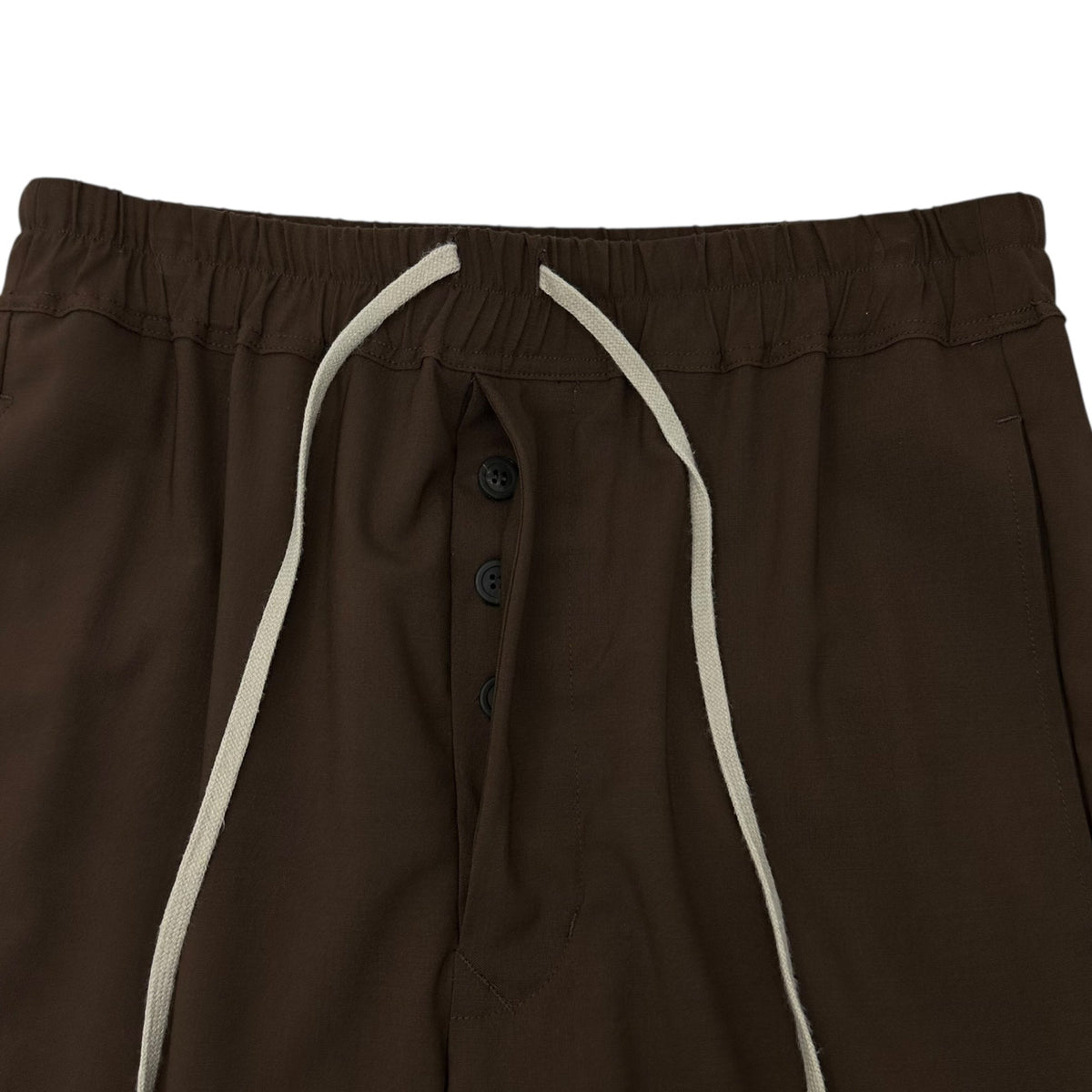 Rick Owens 23AW Drawstring Wool Long Pants Brown Size 46