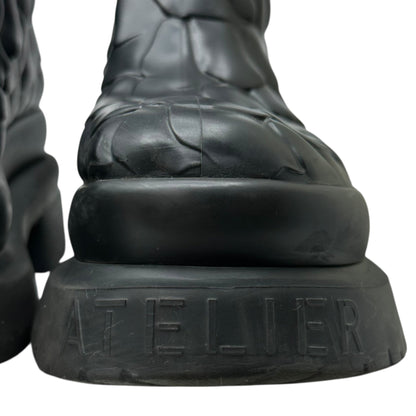 VALENTINO Atelier 03 Rose Rubber Platform Rain Boots Size 38