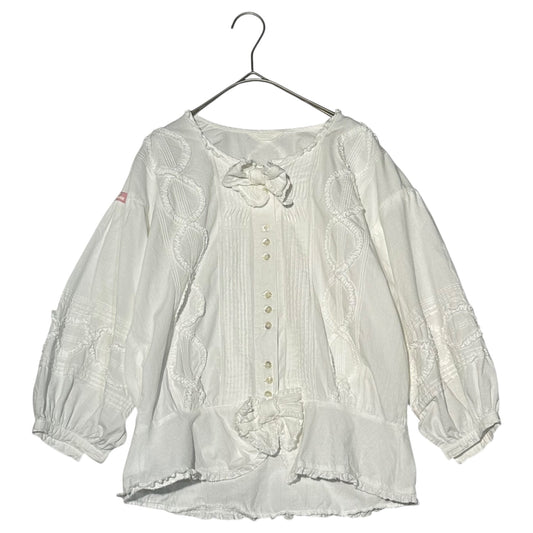 PINK HOUSE 00s Cotton Lace Blouse White