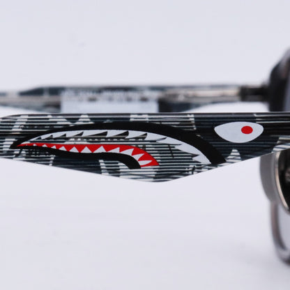 Bape 24SS Shark Gray Sunglasses 49-19-145
