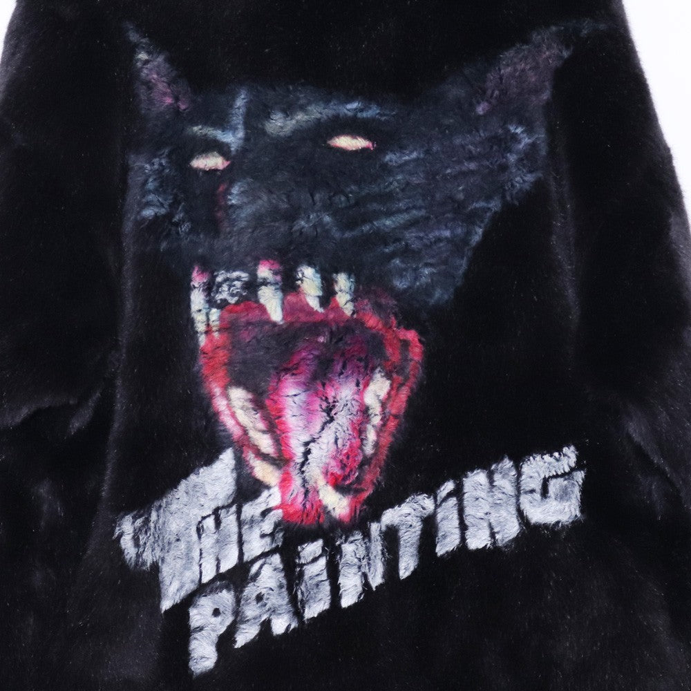 DOUBLET 18AW Hand-Painted Fur Jacket Black Size S