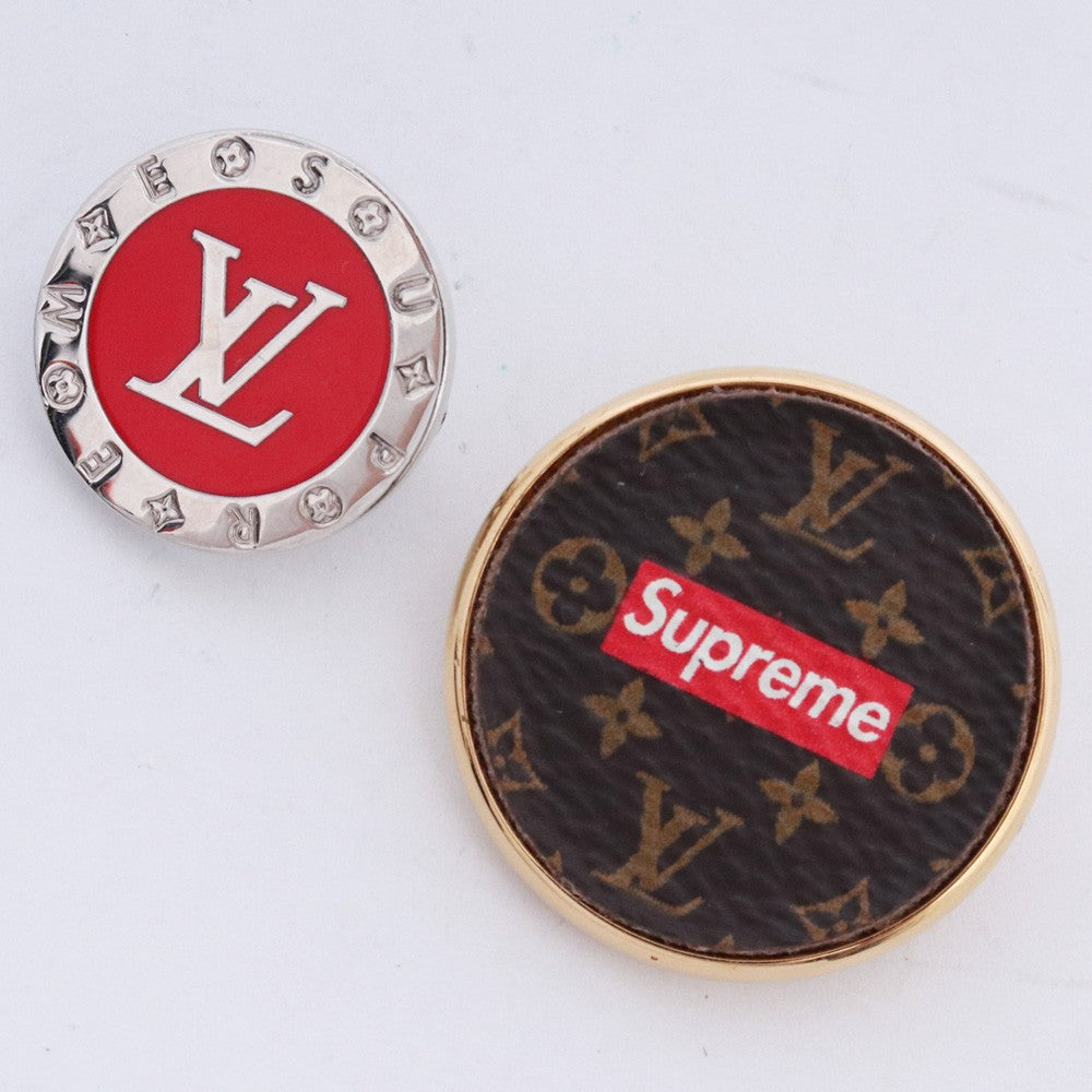 LOUIS VUITTON x SUPREME 17AW Pin Brooch Set Size F
