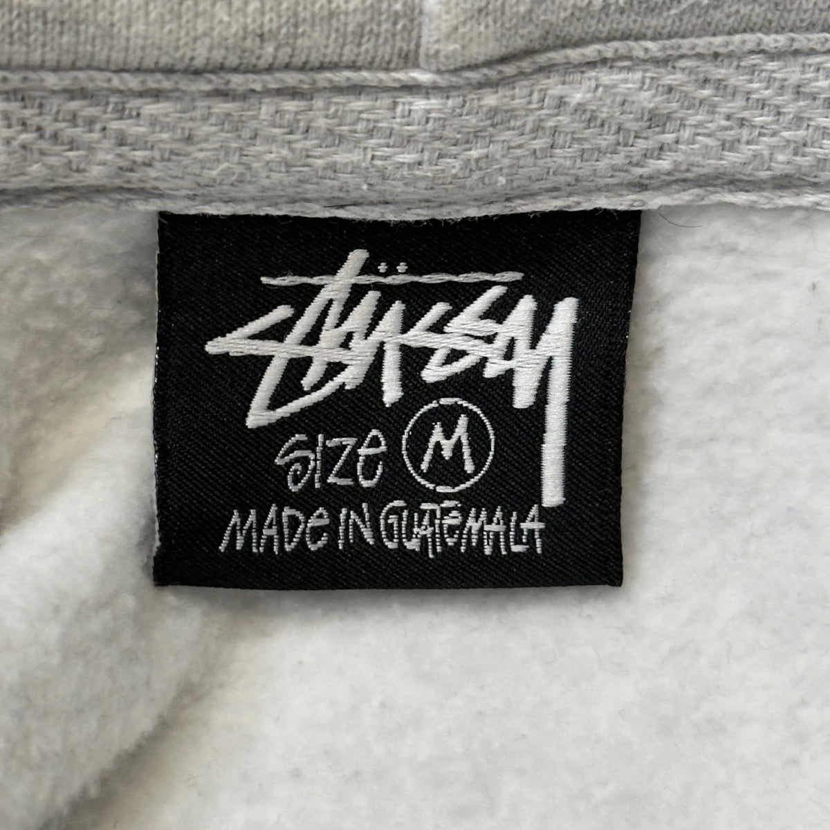 STUSSY 24AW Sport Swear Hood Lion Graphic Light Gray Hoodie Size M