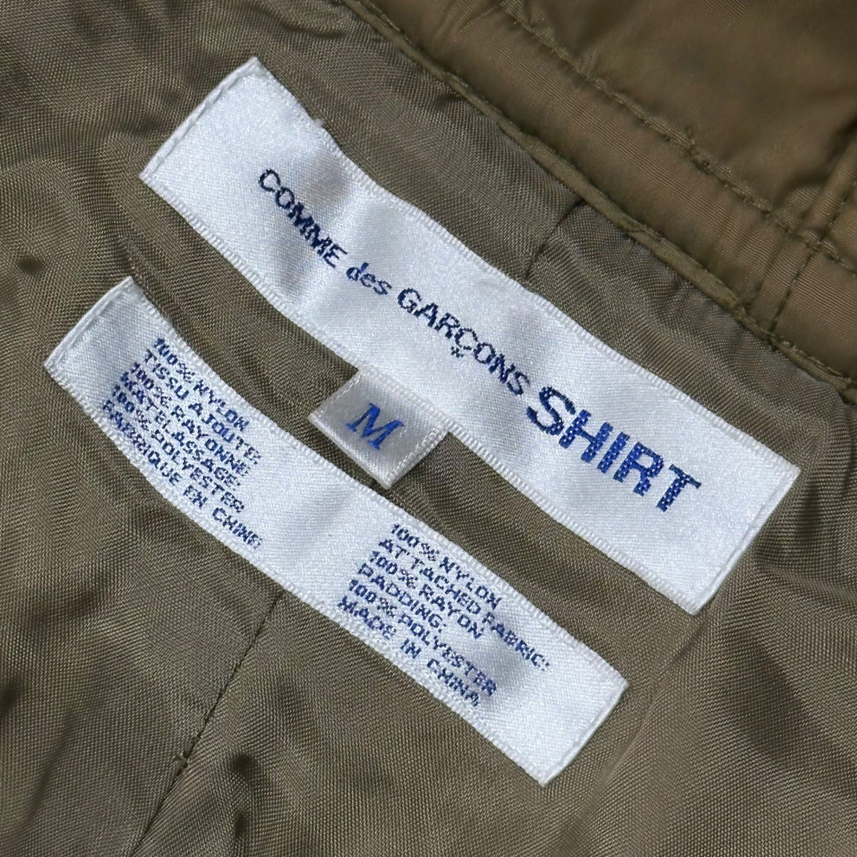 COMME des GARCONS SHIRT 00s Padded Duffle Coat Khaki Size M