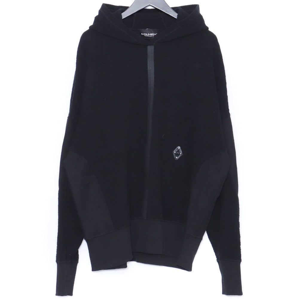 A COLD WALL Textured Concealed Zip Hoodie Black Size XL
