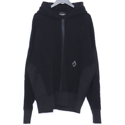 A COLD WALL Textured Concealed Zip Hoodie Black Size XL