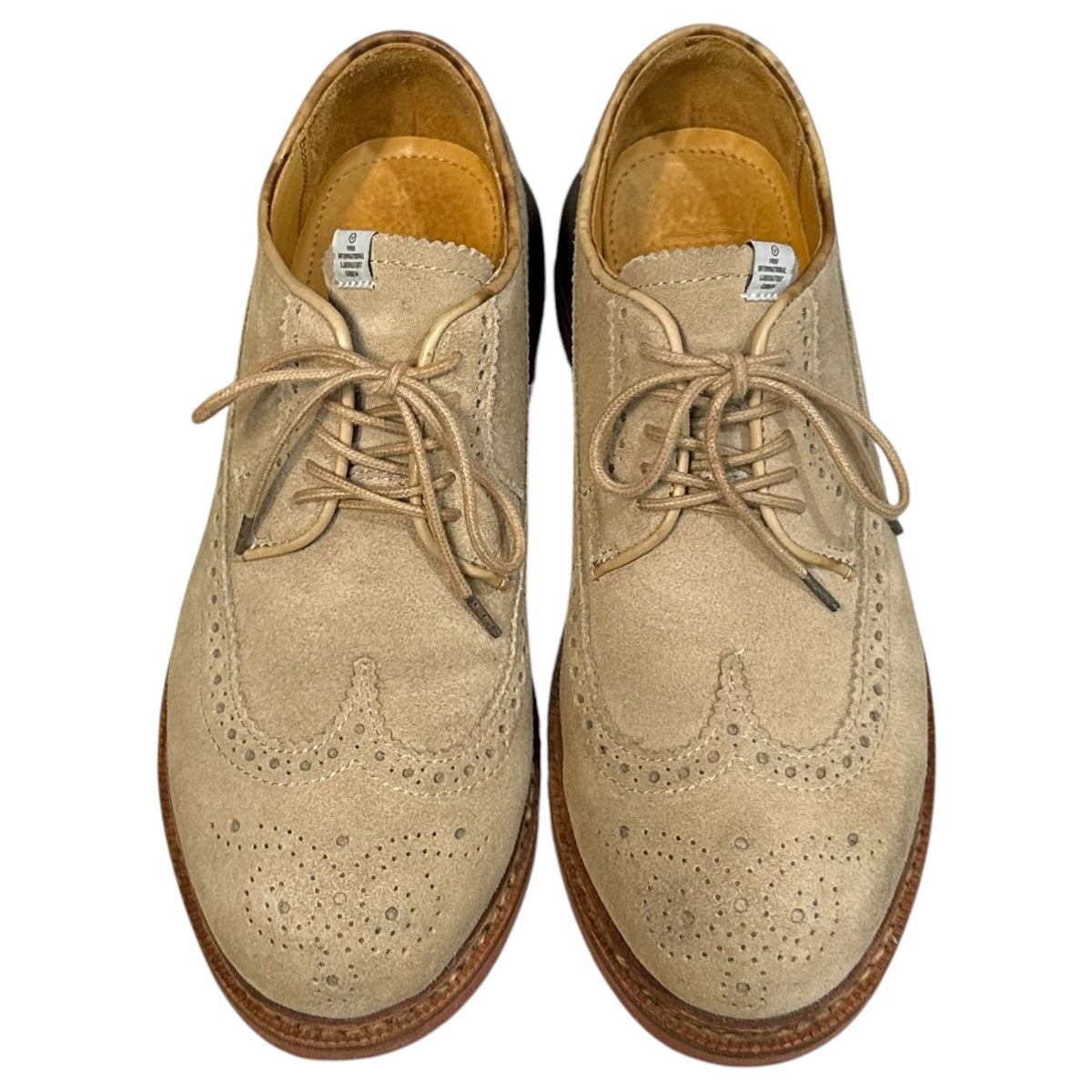 VISVIM 11AW Patrician Wingtip Suede Oxfords Beige Size 9