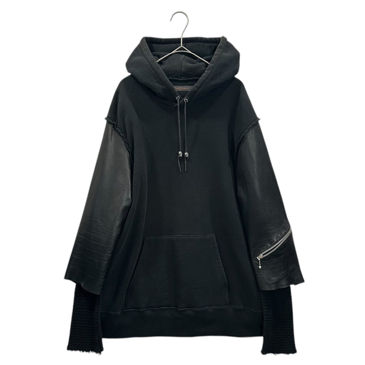UNDERCOVERISM 03AW Paper Doll Leather Hoodie Black Size M
