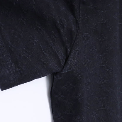LOUIS VUITTON 23AW Monogram Denim Short Shirt Black Size L