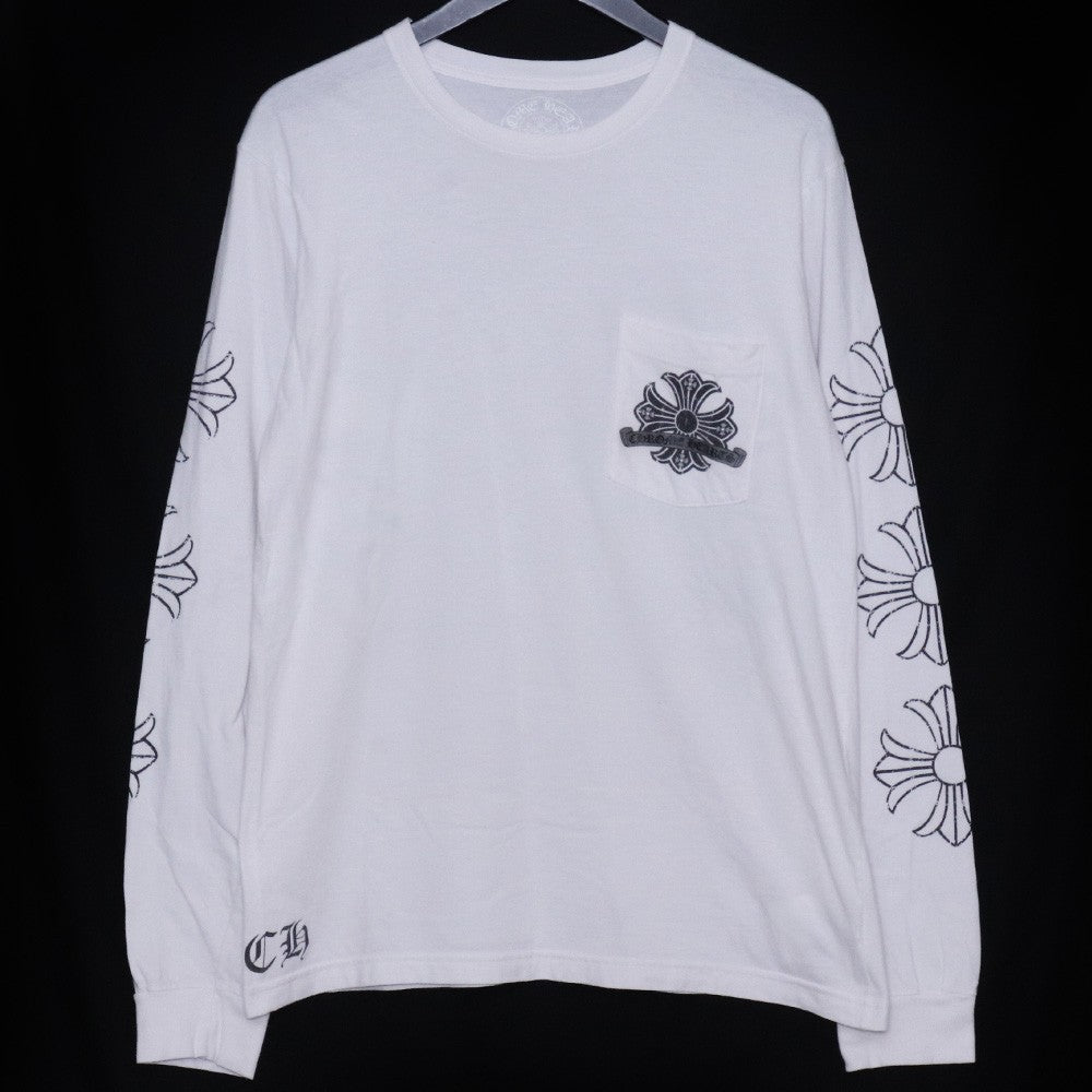 CHROME HEARTS OLD CH Plus Horseshoe T-Shirt White Size M