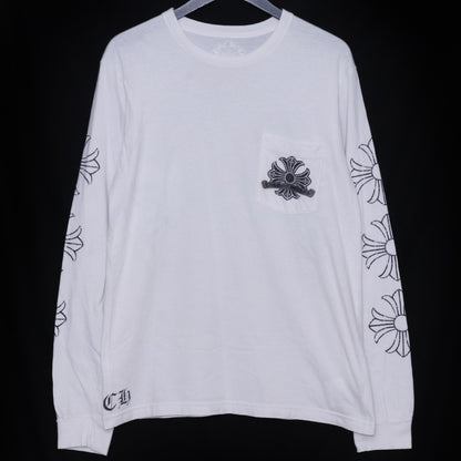 CHROME HEARTS OLD CH Plus Horseshoe T-Shirt White Size M