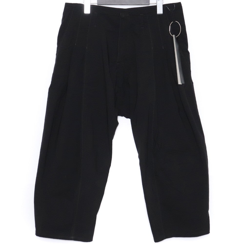 INCARNATION 23SS Nylon Stretch 2-Tuck Pants Black Size S