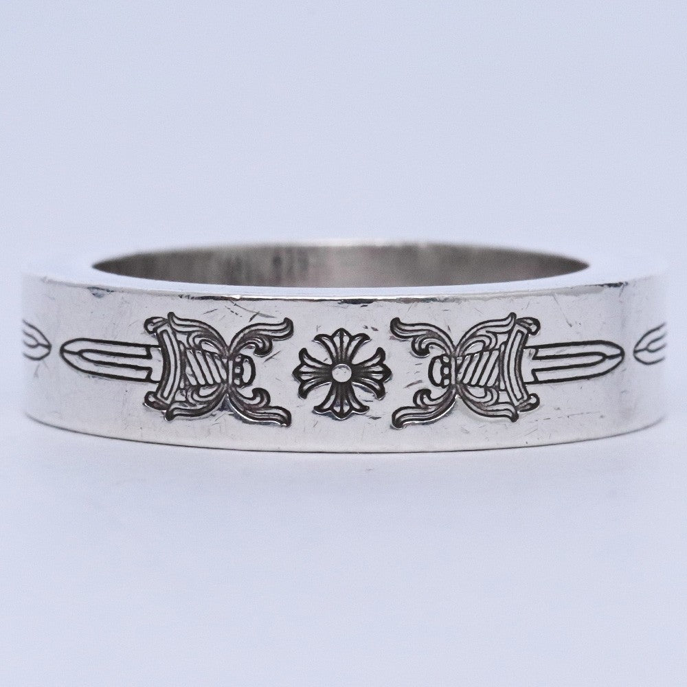 Chrome Hearts 6mm Spacer Dagger Ring Silver Size US 9.5