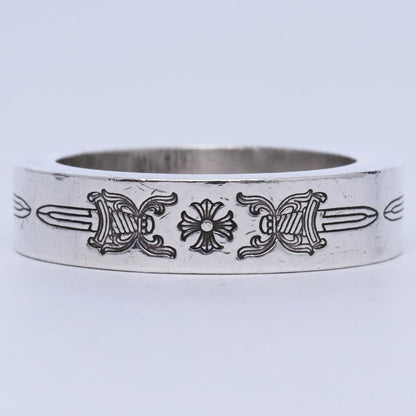 Chrome Hearts 6mm Spacer Dagger Ring Silver Size US 9.5