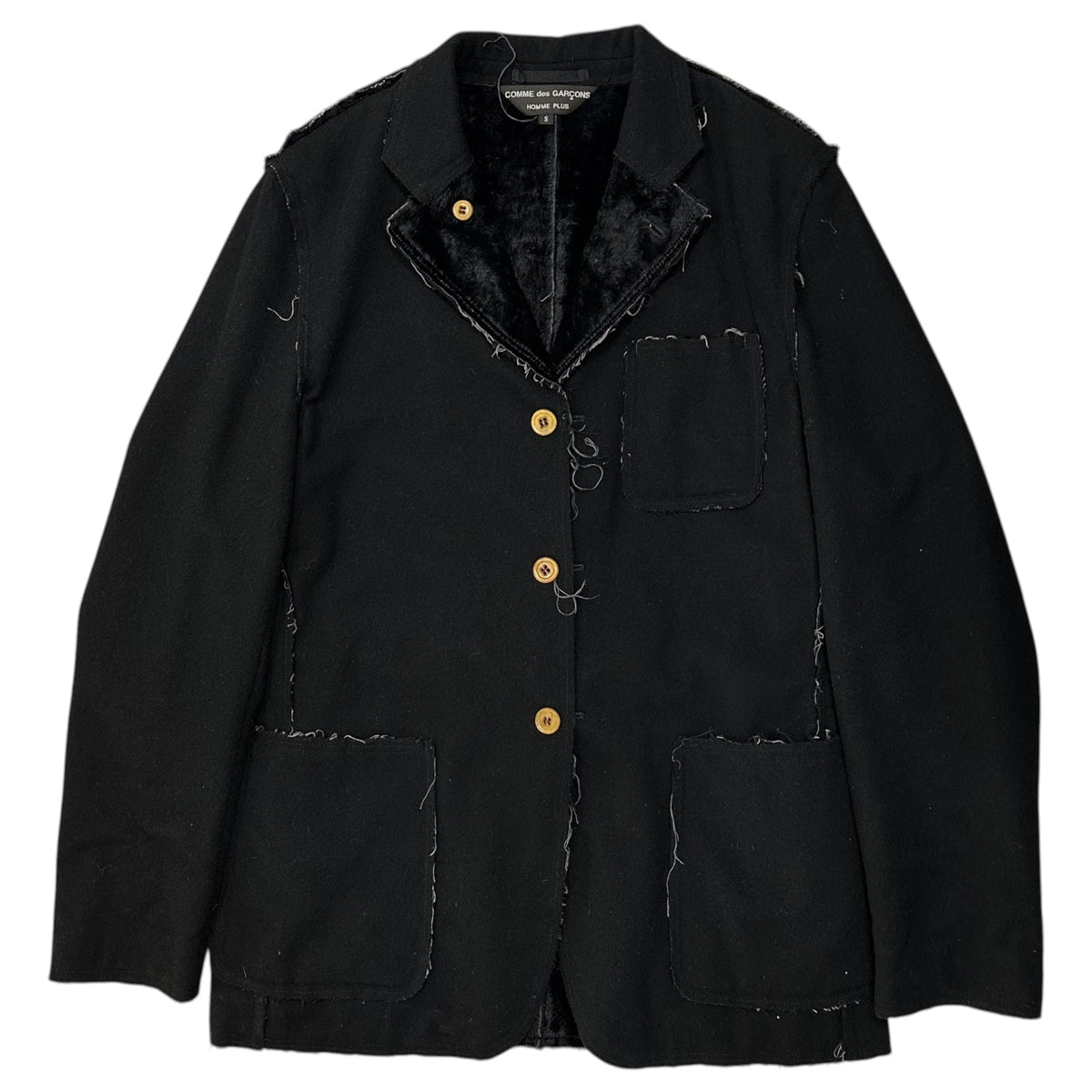 COMME des GARCONS HOMME PLUS 02AW Jacket Black Size S
