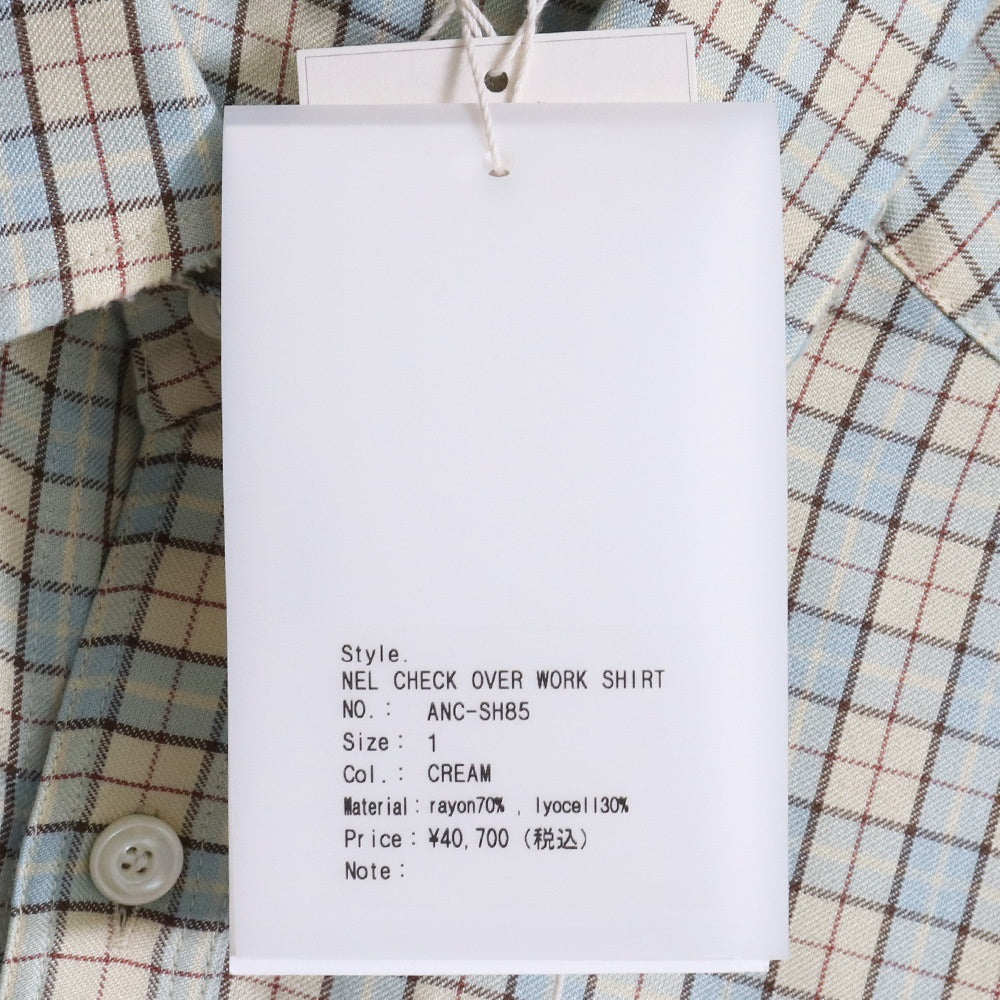 ANCELLM 26SS Nel Check Over Work Shirt Multicolor Size 1