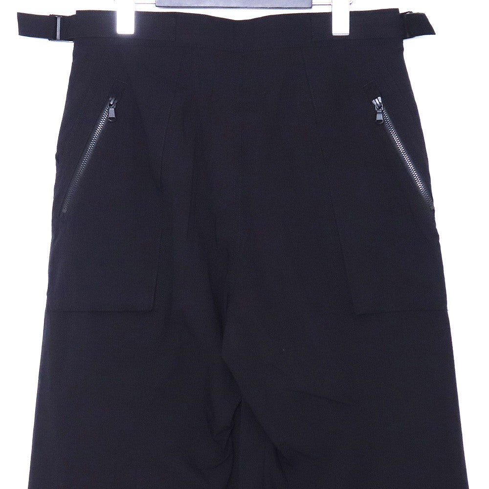 THE VIRIDI-ANNE 25SS Ripstop Wide Trousers Black Size 1
