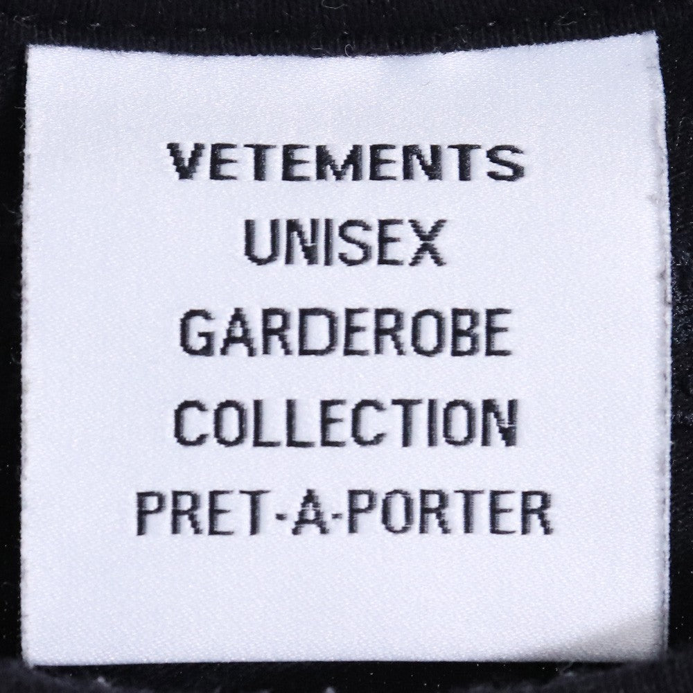 VETEMENTS 21SS Think Differently Logo T-Shirt Black Size S