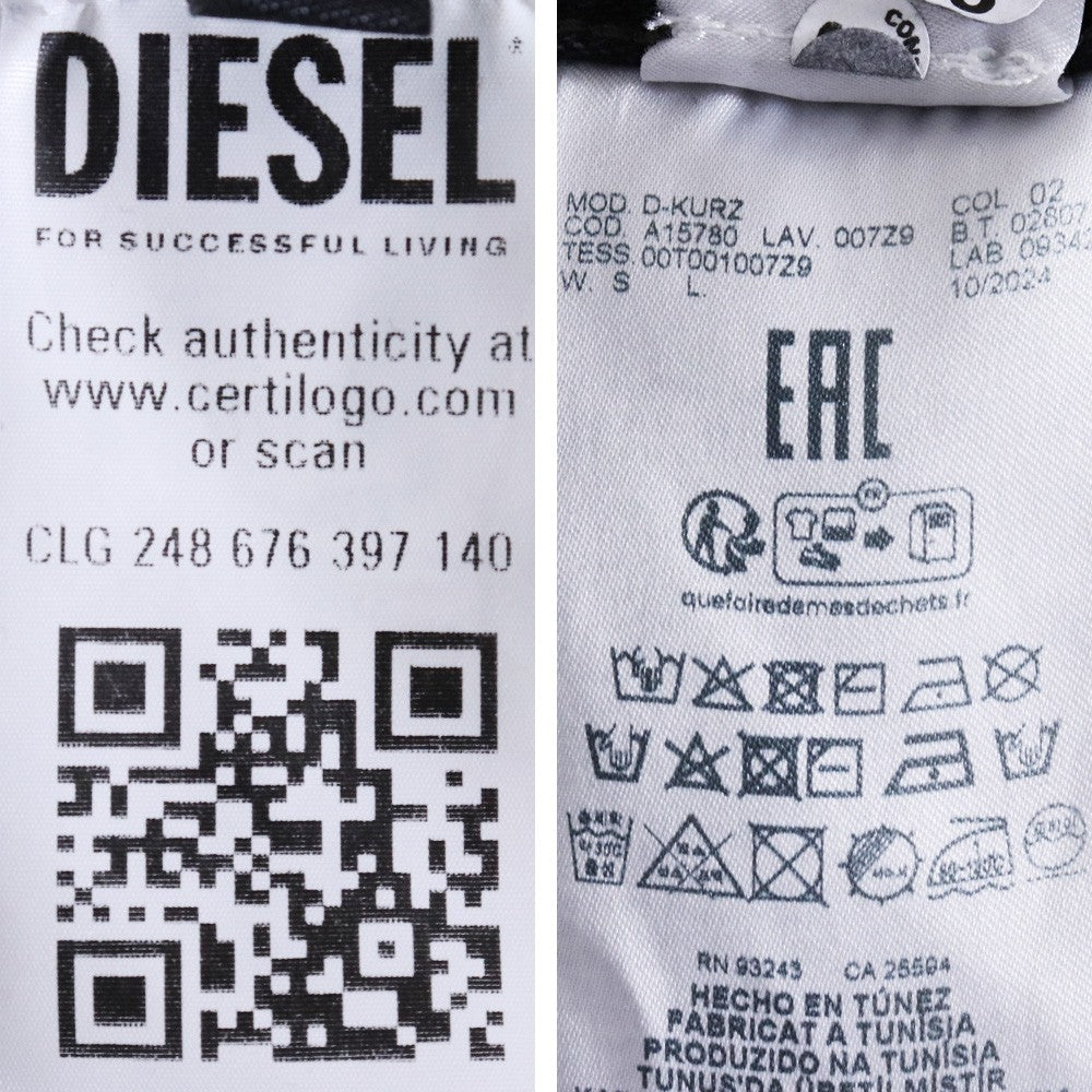 DIESEL D-KURZ Jacket in batavia-weave denim Black Size S