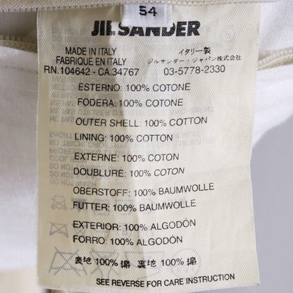 JIL SANDER 02SS Belted Moto Blouson Beige Size 54