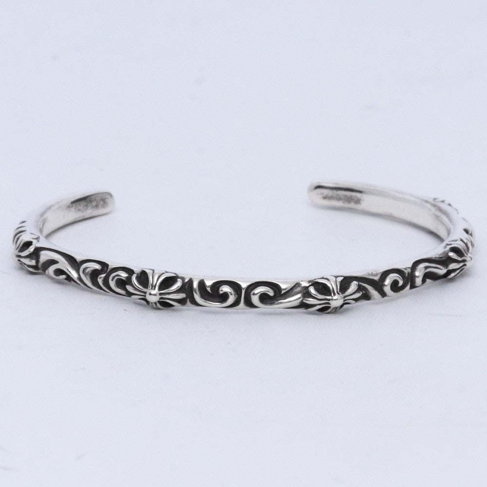 CHROME HEARTS SBT Band Bangle Silver Size M