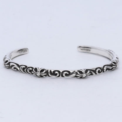 CHROME HEARTS SBT Band Bangle Silver Size M