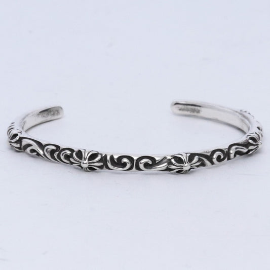 CHROME HEARTS SBT Band Bangle Silver Size M