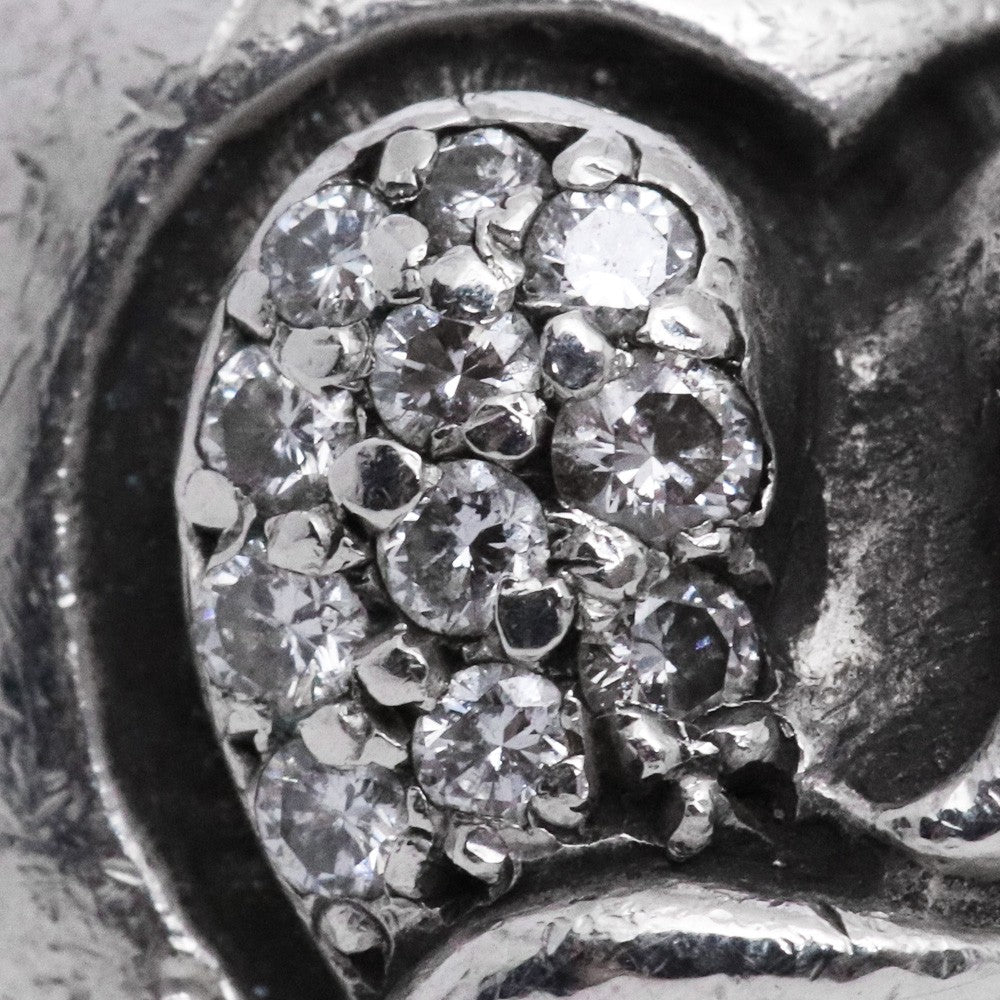 CHROME HEARTS Heart In Band Pave Diamond Ring Size JP 7